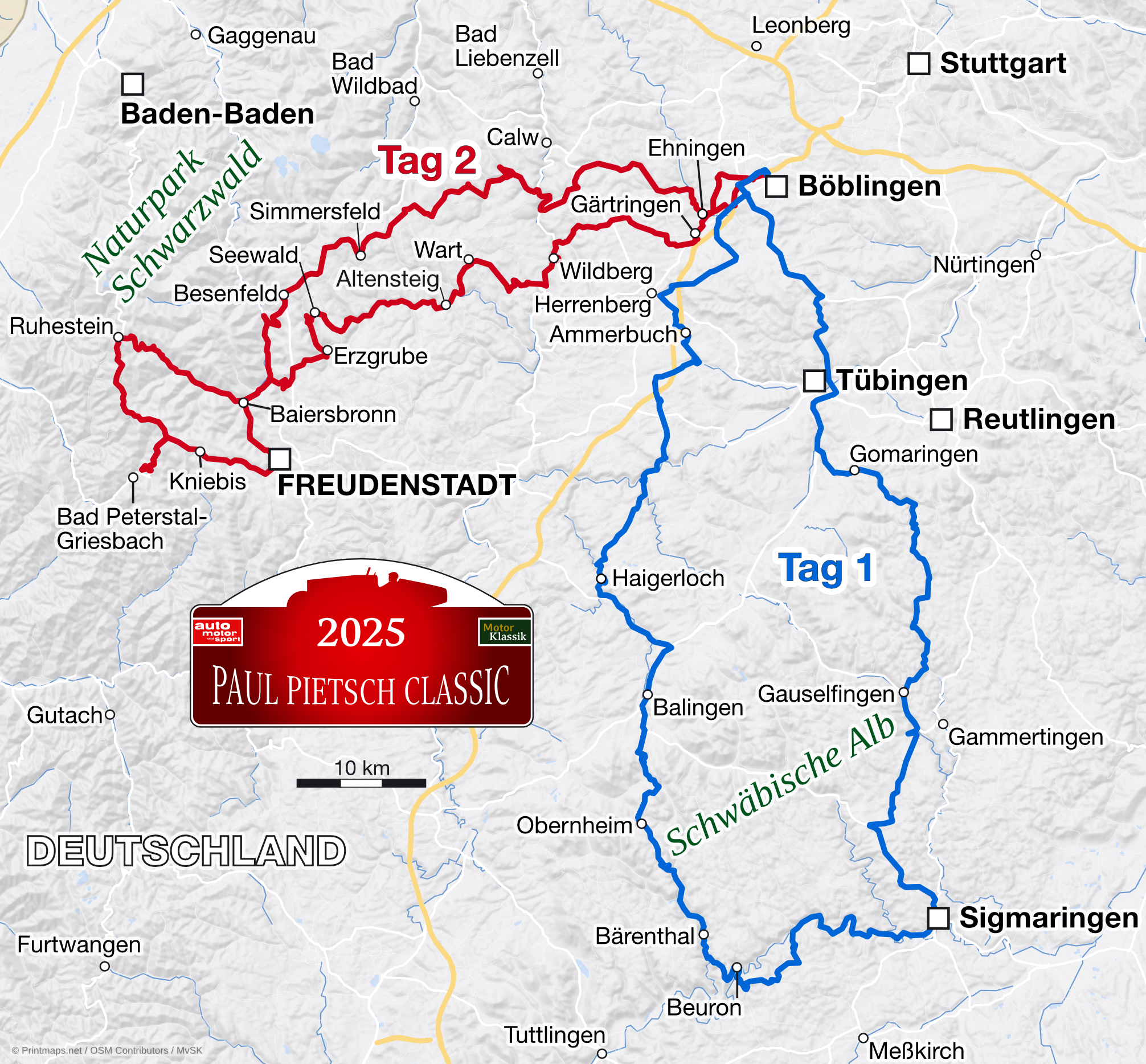 Paul Pietsch Classic 2023 Streckenplan
